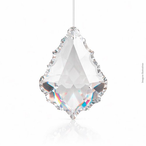 KIT 10 UN. CRISTAIS BACALHAU TRANSPARENTE 63MM LUSTRE