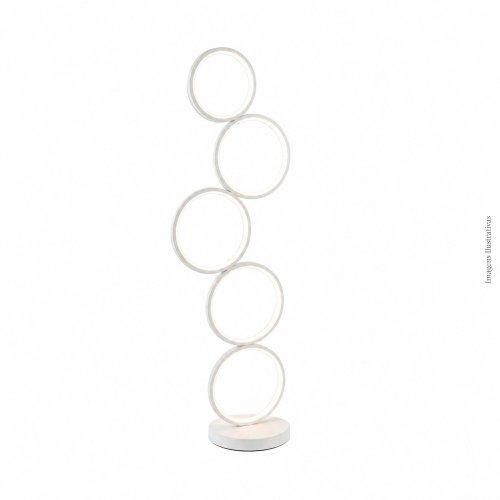 LUMINÁRIA DE PISO 5 AROS BRANCA 3000K