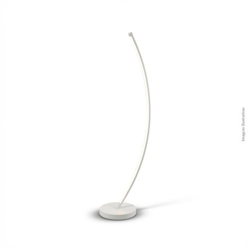 LUMINÁRIA DE PISO ARCO BRANCA COM 1 LED 3000K