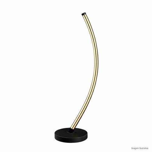 LUMINÁRIA DE PISO ARCO PRETA COM 2 LED 3000K
