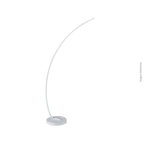 LUMINÁRIA DE PISO CURVA BRANCA 3000K