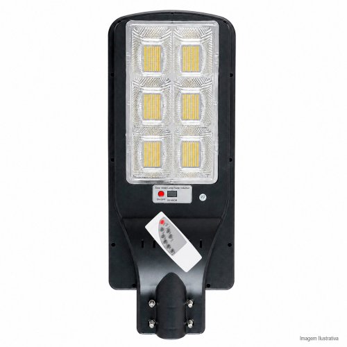 LUMINÁRIA SOLAR 600 LEDS 6 FOCOS IP67 500W 1500LU 3000K