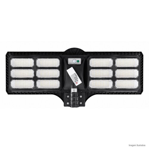 LUMINÁRIA SOLAR 960 LEDS 12 FOCOS IP67 18W
