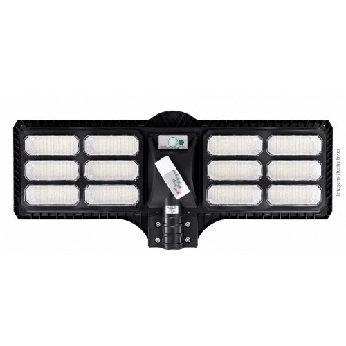 LUMINÁRIA SOLAR 960 LEDS 12 FOCOS IP67 18W