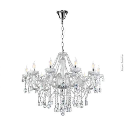 LUSTRE CLÁSSICO 12 SOQUETES (1NIVEL)