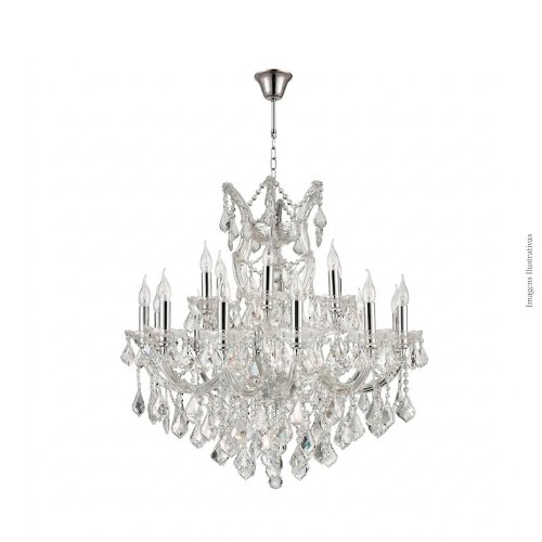 LUSTRE MARIA TERESA TRANSPARENTE E14 15 SOQUETES