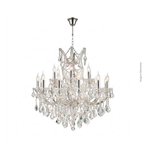 LUSTRE MARIA TERESA TRANSPARENTE E14 18 SOQUETES