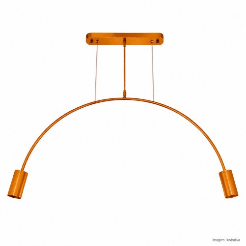 PENDENTE ARCO DOURADO 2 SOQUETES E27