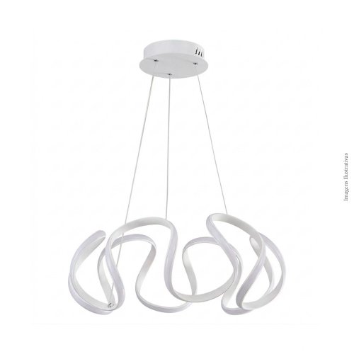PENDENTE CURVAS BRANCO LED 3000K 90W